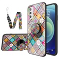 Checkered Pattern Samsung Galaxy M52 5G Hybrid-deksel - Fargerik Mandala