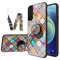 Checkered Pattern Samsung Galaxy S21+ 5G Hybrid-deksel - Fargerik Mandala