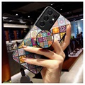 Checkered Pattern Samsung Galaxy S21 Ultra 5G Hybrid-deksel - Fargerik Mandala
