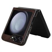 Samsung Galaxy Z Flip6/Z Flip7 FE Belagt Plast Deksel - Brun