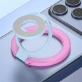 Magnetisk telefonringholder med fargeblokker - MagSafe-kompatibel - Rosa