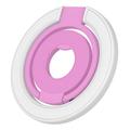 Magnetisk telefonringholder med fargeblokker - MagSafe-kompatibel - hvit
