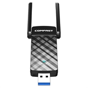 Comfast CF-952AX V2 Dual-Band WiFi 6 USB-adapter - 1800Mbps - Svart