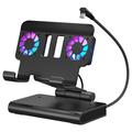 Kjøledockingstasjon med USB-hub for Asus ROG Ally X, Steam Deck, Nintendo Switch - matt svart