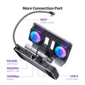 Kjøledockingstasjon med USB-hub for Asus ROG Ally X, Steam Deck, Nintendo Switch - matt svart
