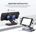 Kjøledockingstasjon med USB-hub for Asus ROG Ally X, Steam Deck, Nintendo Switch - titangrå