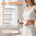 Trådløs 4-i-1 Bio-Pulse massasjeapparat med varme- og lysterapi - hvit