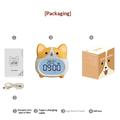 Corgi-hund LED-vekkerklokke med nattlys - gul