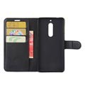 Nokia 5 Strukturert Lommebok-deksel - Svart