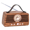 Creative Retro FM Radio Bluetooth-høyttaler - Brun