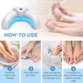 Halvmåneformet sammenleggbar mini UV-neglelampe med LCD-skjerm - hvit