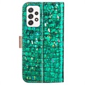 Croco Bling Series Samsung Galaxy A53 5G Lommebok-deksel - Grønn