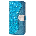 Croco Bling Series Samsung Galaxy A14 Lommebok-deksel - Blå