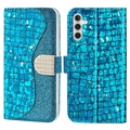 Croco Bling Series Samsung Galaxy A34 5G Lommebok-deksel - Blå