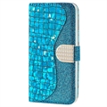 Croco Bling Series Samsung Galaxy A34 5G Lommebok-deksel - Blå