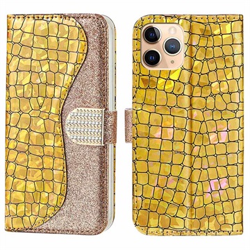 Croco Bling Series iPhone 13 Pro Lommebok-deksel