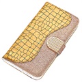 Croco Bling Series iPhone 13 Pro Lommebok-deksel