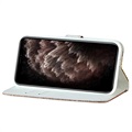 Croco Bling Series iPhone 13 Pro Lommebok-deksel - Gull
