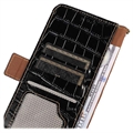 Crocodile Motorola Moto G72 Lommebok-deksel i Lær med RFID