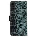 Crocodile Samsung Galaxy A14 Lommebok-deksel i Lær med RFID - Grønn