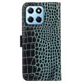Crocodile Series Honor X8 Lommebok-deksel i Lær med RFID - Grønn