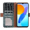 Crocodile Series Honor X8 Lommebok-deksel i Lær med RFID - Grønn