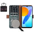 Crocodile Series Honor X8 Lommebok-deksel i Lær med RFID - Grønn