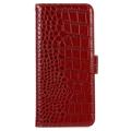 Crocodile Series Nokia G400 Lommebok-deksel I Lær med RFID - Rød