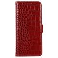 Crocodile Series Samsung Galaxy A04 Lommebok-deksel I Lær med RFID - Rød