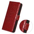 Crocodile Series Samsung Galaxy A04 Lommebok-deksel I Lær med RFID - Rød
