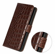 Xiaomi 17T Pro Crocodile Series Lommebok-deksel i Lær med RFID - Brun