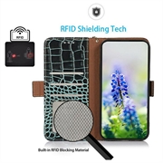 Xiaomi 17T Pro Crocodile Series Lommebok-deksel i Lær med RFID - Grønn