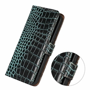 Xiaomi 17T Pro Crocodile Series Lommebok-deksel i Lær med RFID - Grønn