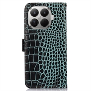 Xiaomi 17T Pro Crocodile Series Lommebok-deksel i Lær med RFID - Grønn