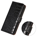 Crocodile Series Huawei Mate 50 Pro Lommebok-deksel I Lær med RFID - Svart