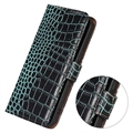 Nokia G42 Crocodile Series Lommebok-deksel i Lær med RFID - Grønn