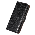 Crocodile Series Honor X8 Lommebok-deksel i Lær med RFID - Svart