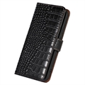 Crocodile Series Motorola Moto G53 Lommebok-deksel I Lær med RFID - Svart