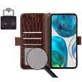 Crocodile Series Motorola Moto G73 Lommebok-deksel i Lær med RFID