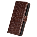 Crocodile Series Nokia G22 Lommebok-deksel i Lær med RFID - Brun