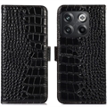 Crocodile Series Samsung Galaxy A33 5G Lommebok-deksel I Lær med RFID - Svart