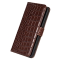 Crocodile Series OnePlus 11 Lommebok-deksel I Lær med RFID - Brun