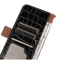 Crocodile Series OnePlus Ace/10R Lommebok-deksel I Lær med RFID - Svart