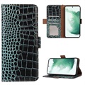 Crocodile Series Samsung Galaxy A53 5G Lommebok-deksel I Lær med RFID - Grønn