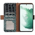 Crocodile Series Samsung Galaxy A53 5G Lommebok-deksel I Lær med RFID - Grønn