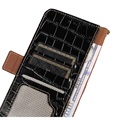 Crocodile Series Samsung Galaxy Xcover6 Pro Lommebok-deksel I Lær med RFID - Svart