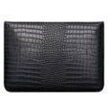 Laptopveske i krokodilleskinn med stativ - 13.3" - svart
