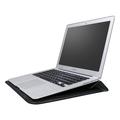 Laptopveske i krokodilleskinn med stativ - 13.3" - svart