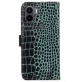 Crocodile Xiaomi Redmi A1+ Lommebok-deksel i Lær med RFID - Grønn