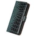 Crocodile Xiaomi Redmi A1+ Lommebok-deksel i Lær med RFID - Grønn